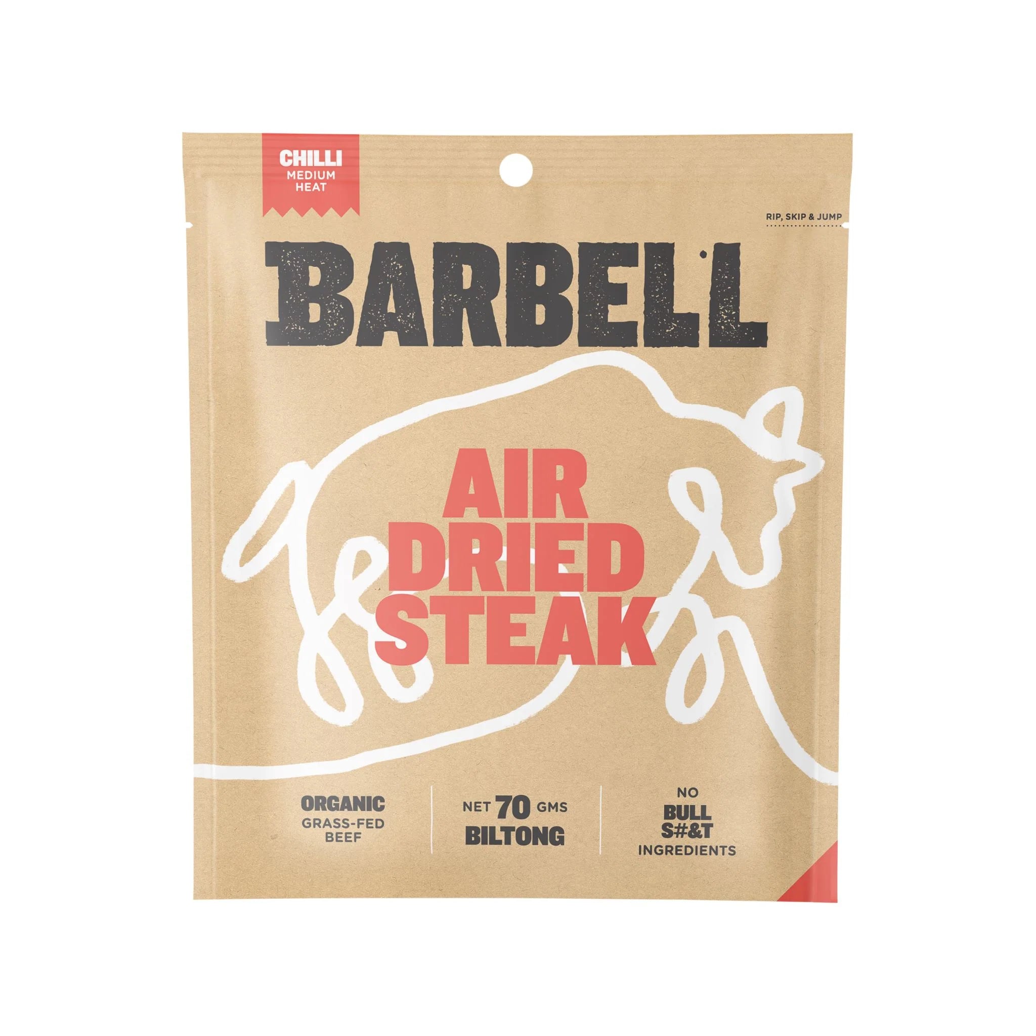Biltong (Air Dried Steak) - CHILLI | Barbell Foods