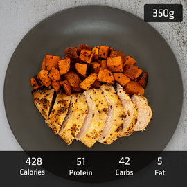 Lemon Pepper Chicken Breast with Roast Sweet Potato - 0