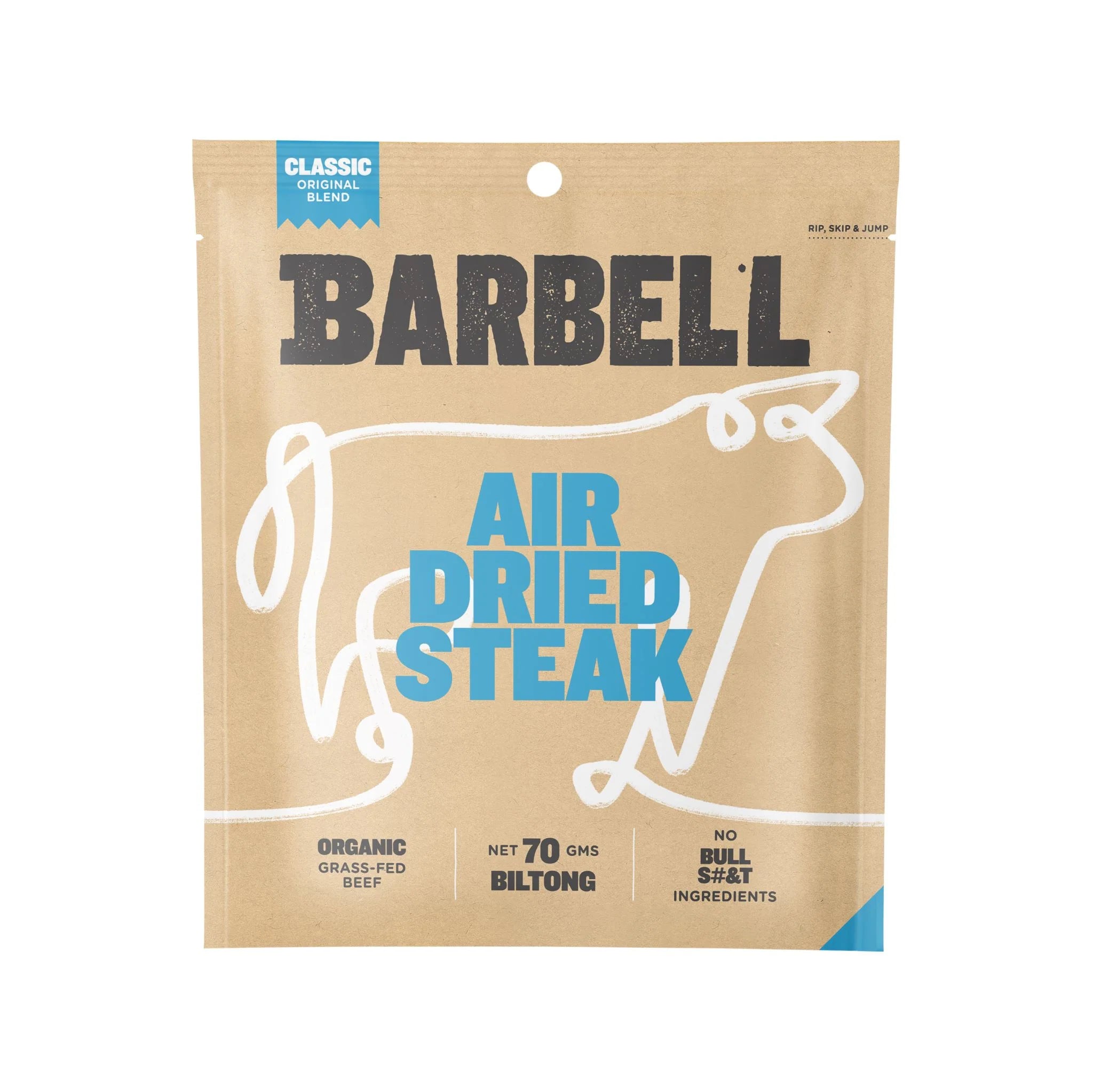 BARBELL FOODS BILTONG - CLASSIC - 70G BAGS
