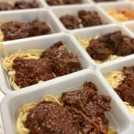 Slow Cooked Beef Ragu with Fettuccine