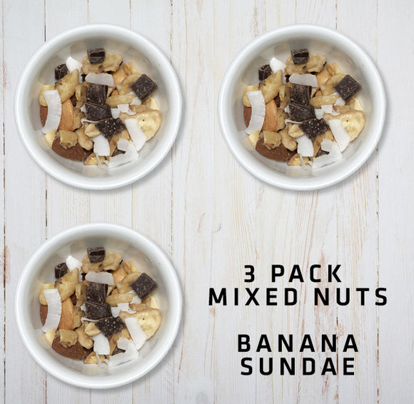 3 Pack Mixed Nuts Banana Sundae