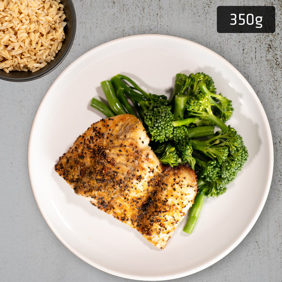 Lemon Pepper Barramundi with Brown Rice & Vegetables