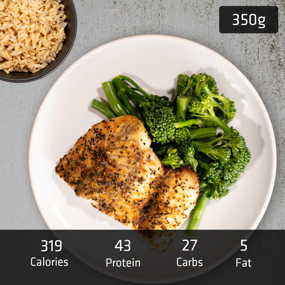 Lemon Pepper Barramundi with Brown Rice & Vegetables