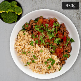 Beef Taco Bowl with Brown Rice & Vegetables
