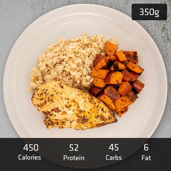 Lemon Pepper Chicken Breast with Sweet Potato & Brown Rice ATHLETES