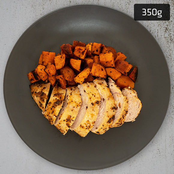 Lemon Pepper Chicken Breast with Roast Sweet Potato