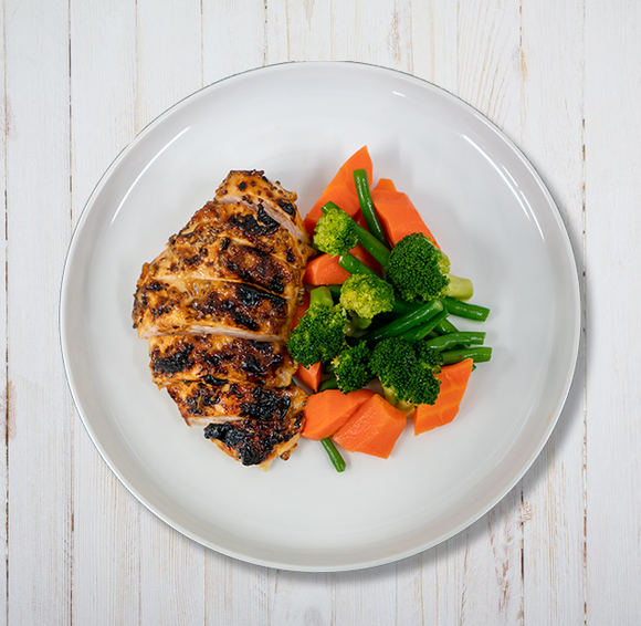 Honey Mustard Chicken Breast with Mixed Vegetables