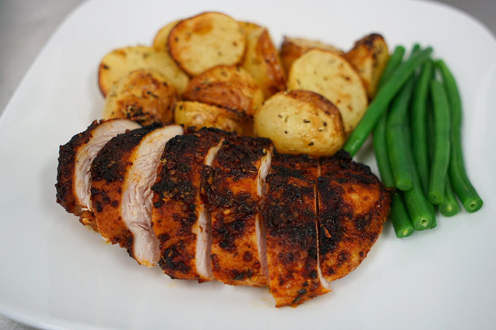 Roast Chicken Breast with Potatoes & Green Beans