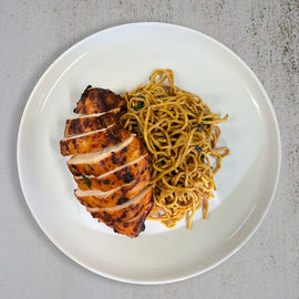 Roast Chicken Breast with Mi Goreng Noodles