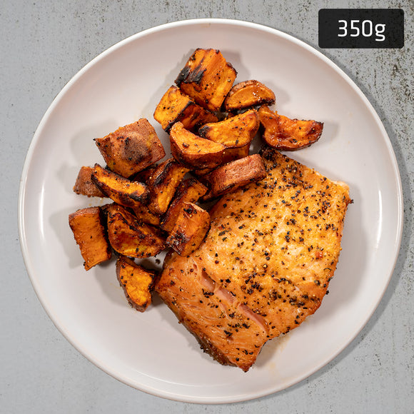 Salmon with Roast Sweet Potato