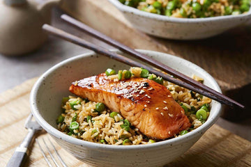 Teriyaki Salmon with Stir Fry Rice